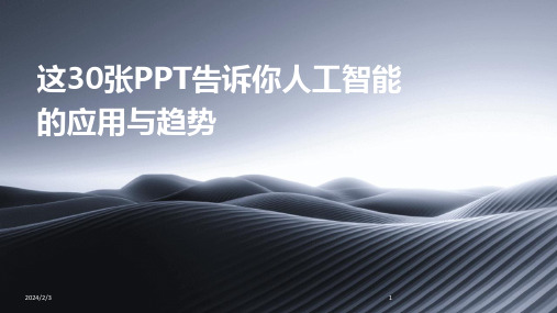 2024年度这30张PPT告诉你人工智能的应用与趋势