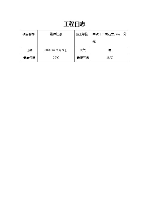 桥涵施工日志