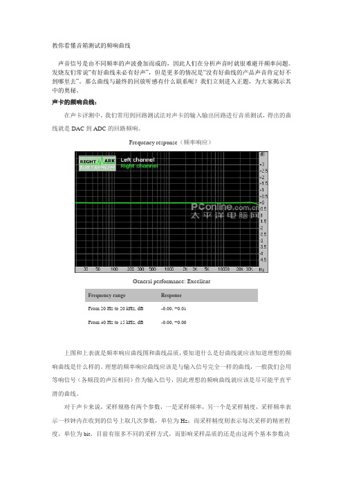 教你看懂音箱测试的频响曲线