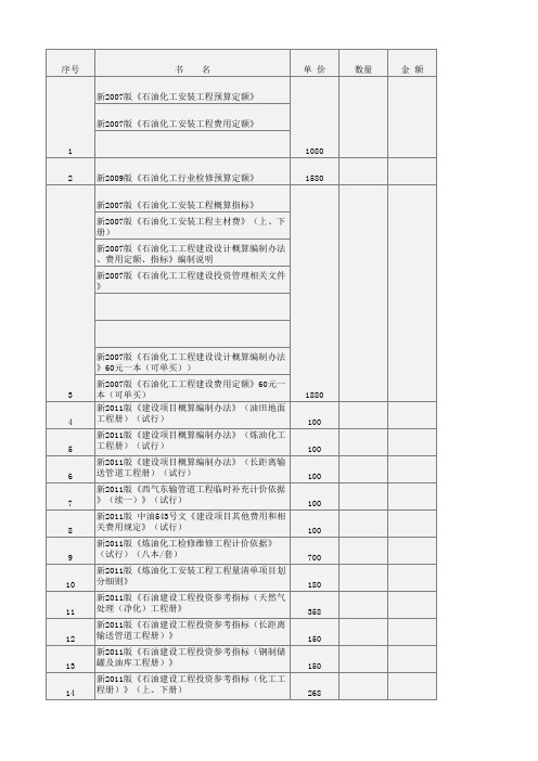 2007版石化工程概预算定额