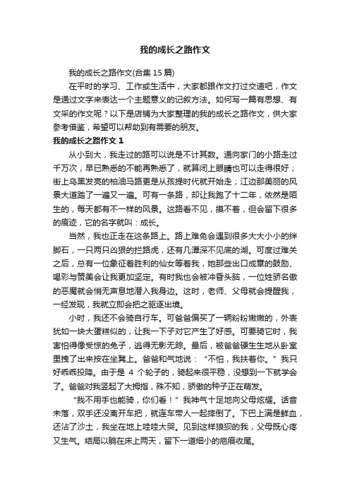 我的成长之路作文