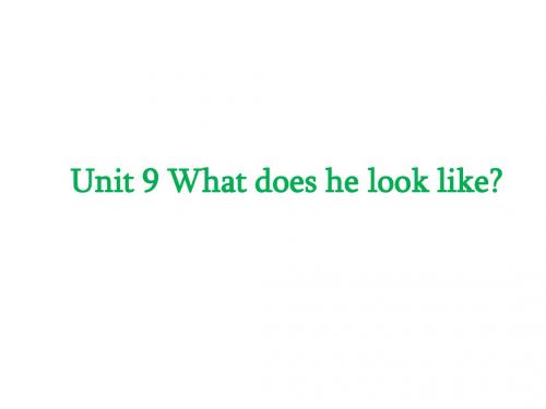 【学海风暴】2015-2016学年七年级英语下册 Unit 9 What does he look like课件 (新版)人教新目标版
