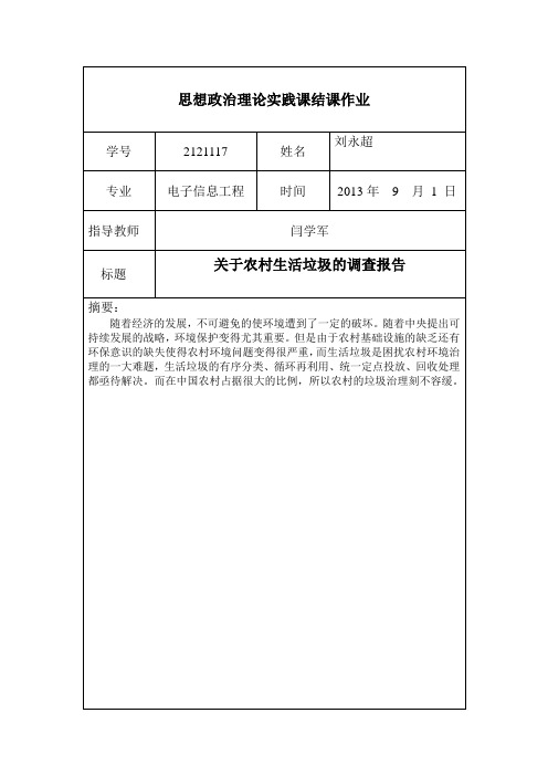 思想政治理论实践课结课作业