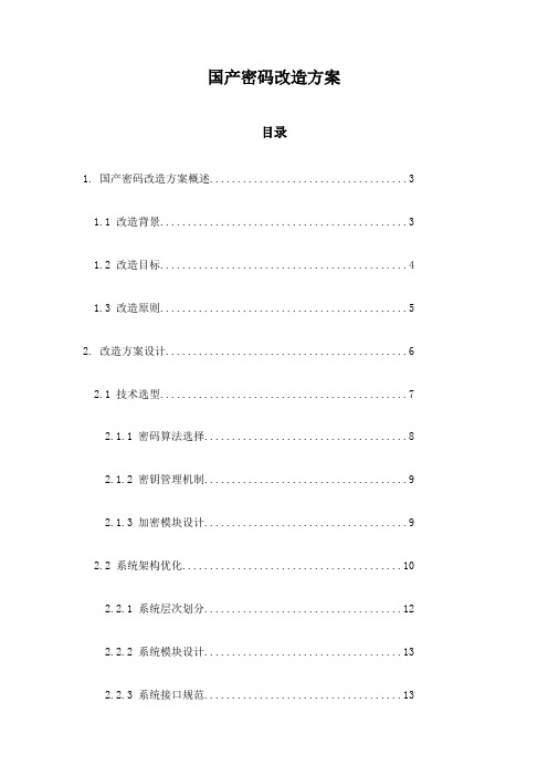 国产密码改造方案