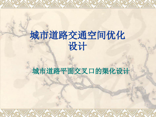 城市道路交通空间优化设计 城市道路平面交叉口的渠化设计