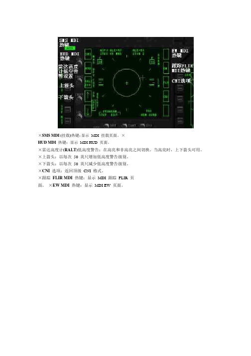 F18 大黄蜂 战斗机 中文手册 塔康TACAN