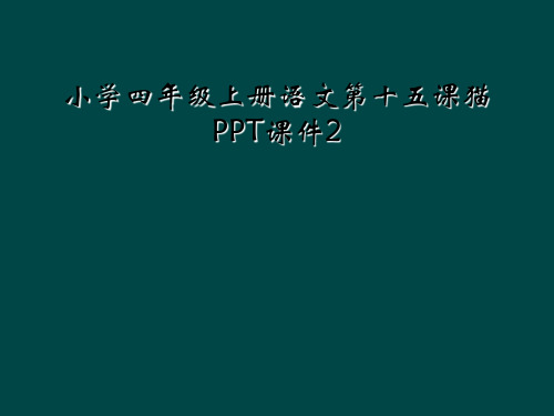 小学四年级上册语文第十五课猫PPT课件2