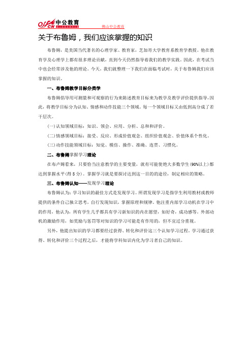 关于布鲁姆,我们应该掌握的知识