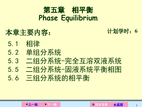 物理化学：第8版第五章 相平衡