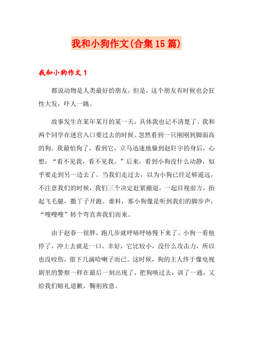 我和小狗作文(合集15篇)