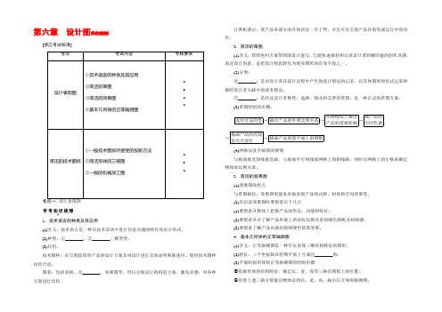 2022一轮浙江通用技术学考练习：必修1 第6章 设计图样的绘制 Word版含答案