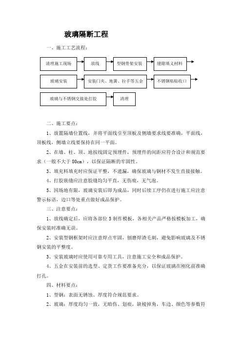 玻璃隔断工程施工