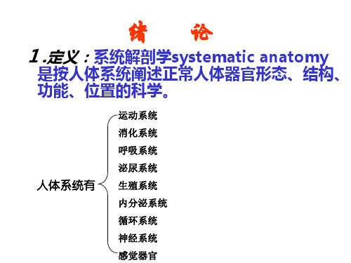 解剖学总论和骨学PPT课件