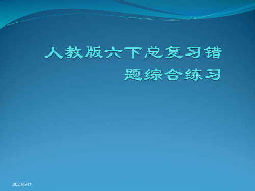 人教版六下总复习错题总汇