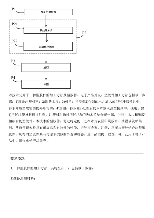 塑胶件的加工方法及塑胶件、电子产品外壳与相关技术