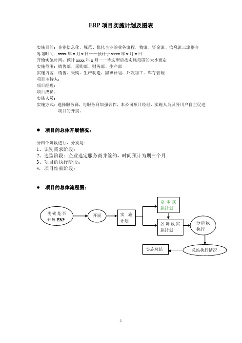 erp项目实施计划图表