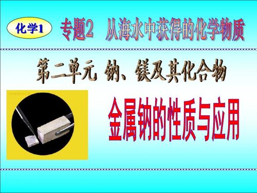 高中化学专题2第2单元钠镁及其化合物__金属钠的性质和应用课件苏教版必修1