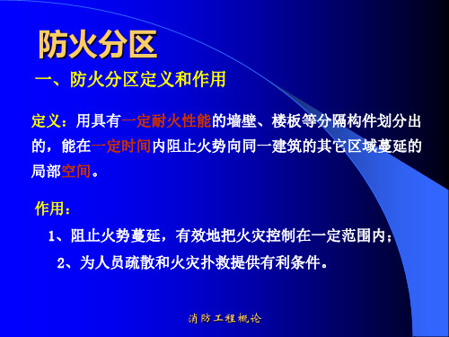 二防火、防烟分区、防火间距