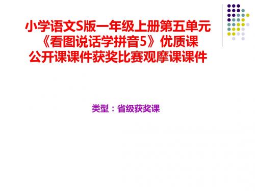 小学语文S版一年级上册第一单元《看图说话学拼音5》优质课公开课课件获奖课件比赛观摩课课件B005