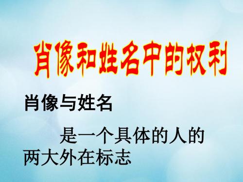 八年级政治下册第二单元我们的人身权利第四课维护我们