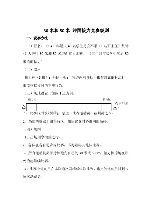 30米和50米竞赛规则