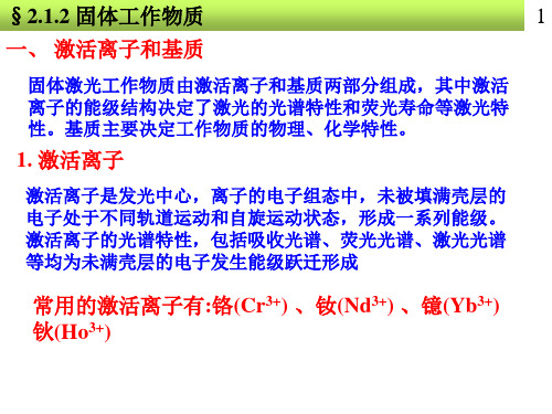 激光器件2-工作物质