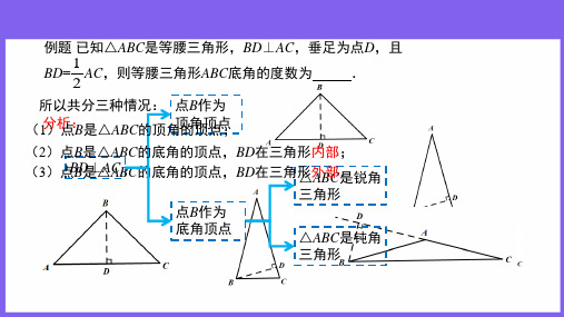 【例题讲解】等腰三角形中角度或线段的相关计算例 -完整版课件