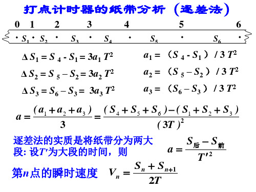 逐差法题目