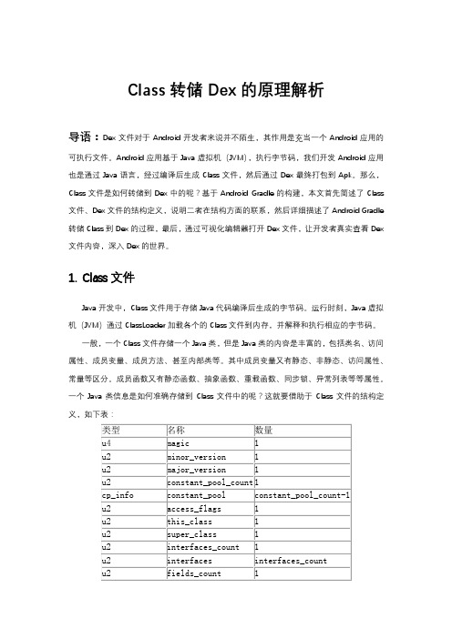 Class转储Dex的原理解析