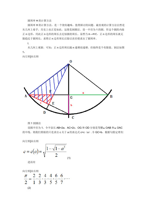 π的计算方法有哪些