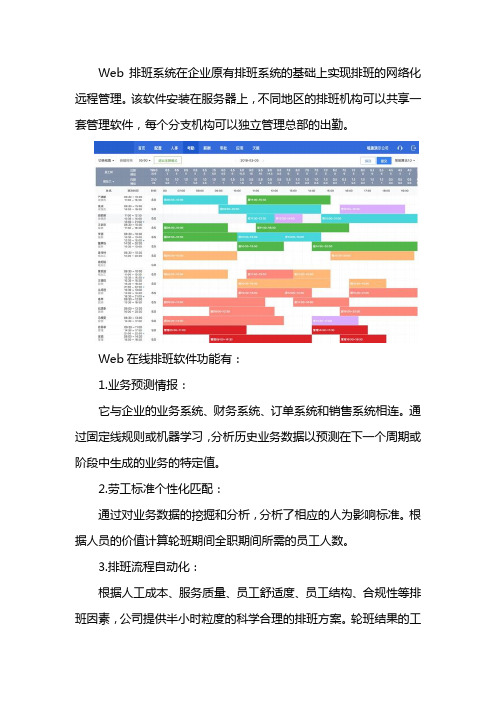 web在线排班软件