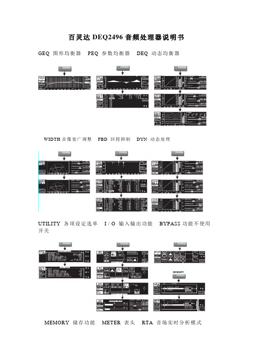 百灵达DEQ2496音频处理器说明书