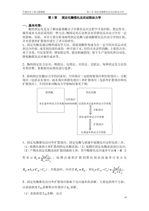 第三章固定化酶催化反应过程动力学