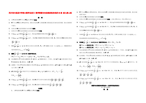 四川省木里县中学高三数学总复习 数学椭圆与双曲线的经典性质50条 新人教A版