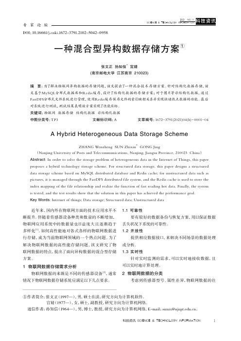 一种混合型异构数据存储方案