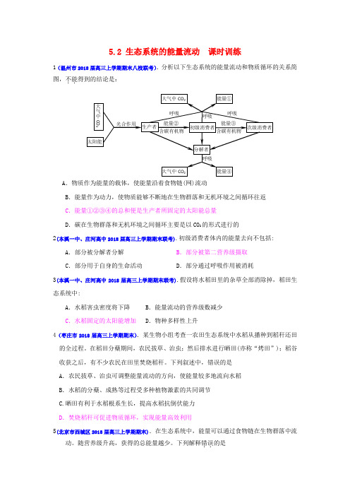 最新-2018届高三生物一轮复习 稳态与环境 52 生态系统