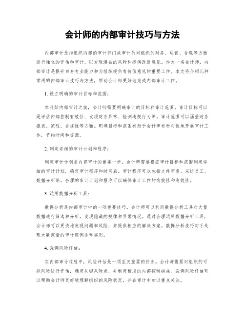 会计师的内部审计技巧与方法