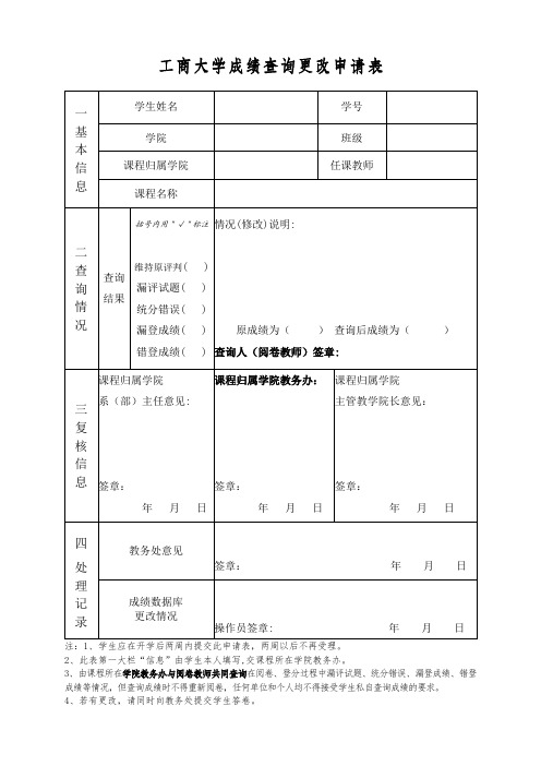 成绩查询表