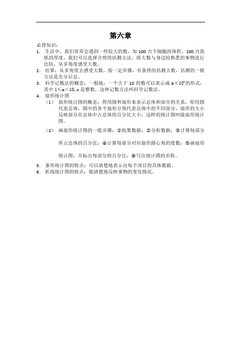 北师大版七年级数学上册第六章必背知识