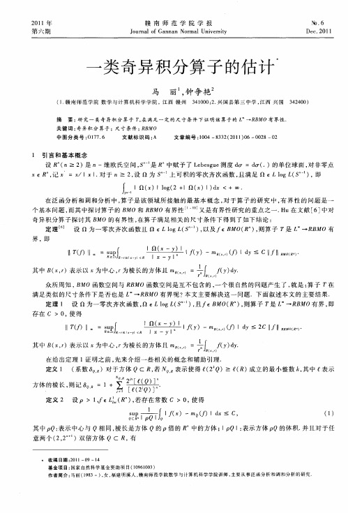 一类奇异积分算子的估计