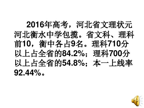 衡水中学的一天(高考励志)ppt课件