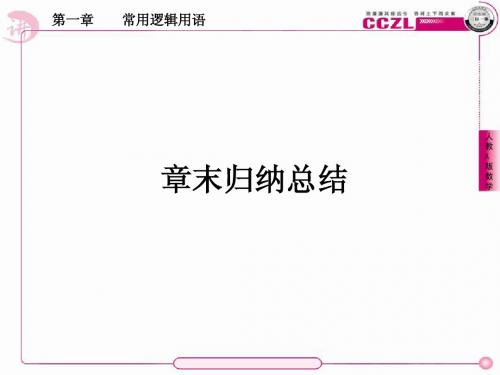 高二数学选修1、1章末  25张