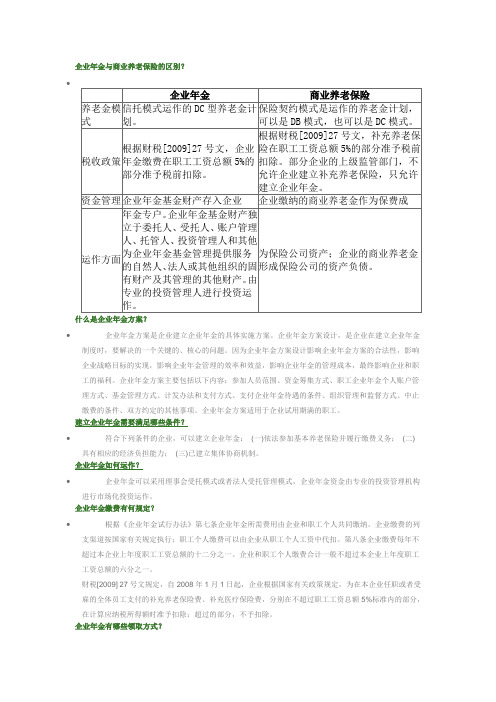 企业年金基本知识