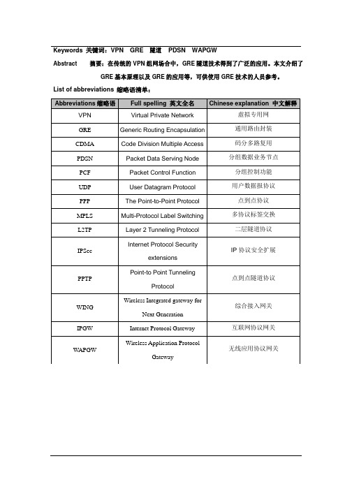 GRE隧道技术