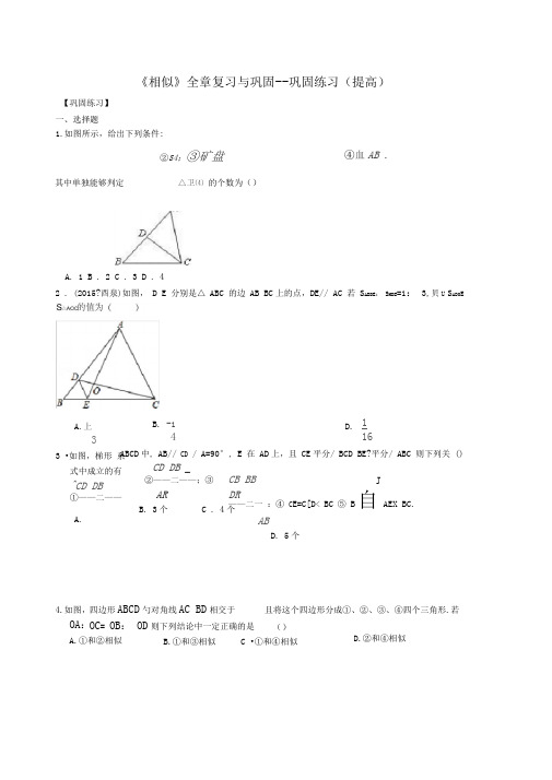 63《相似》全章复习与巩固--巩固练习(提高)