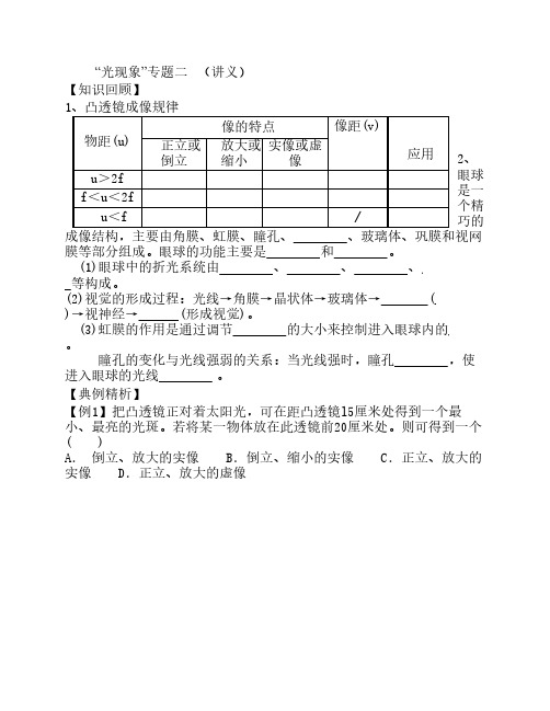 光现象专题复习二