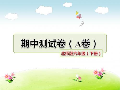 新北师大六年级下册语文期中测试卷(A卷)