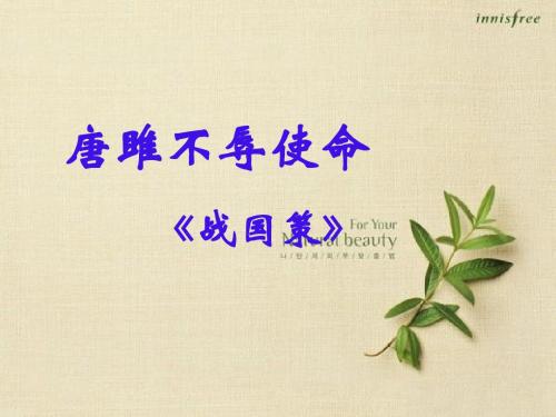 唐雎不辱使命复习课件
