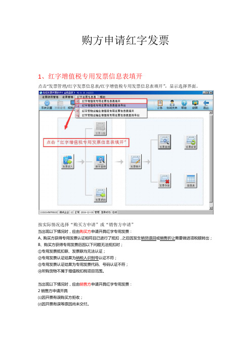 红字专用发票处理流程-购方申请