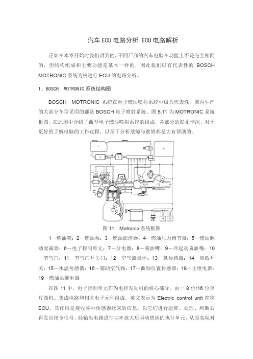 汽车ECU电路分析ECU电路解析